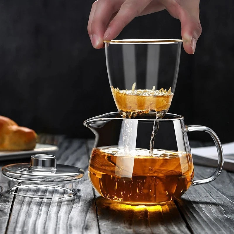 Penguin Shape Glass Teapot – Borosilicate Chinese Tea Pot with Filter