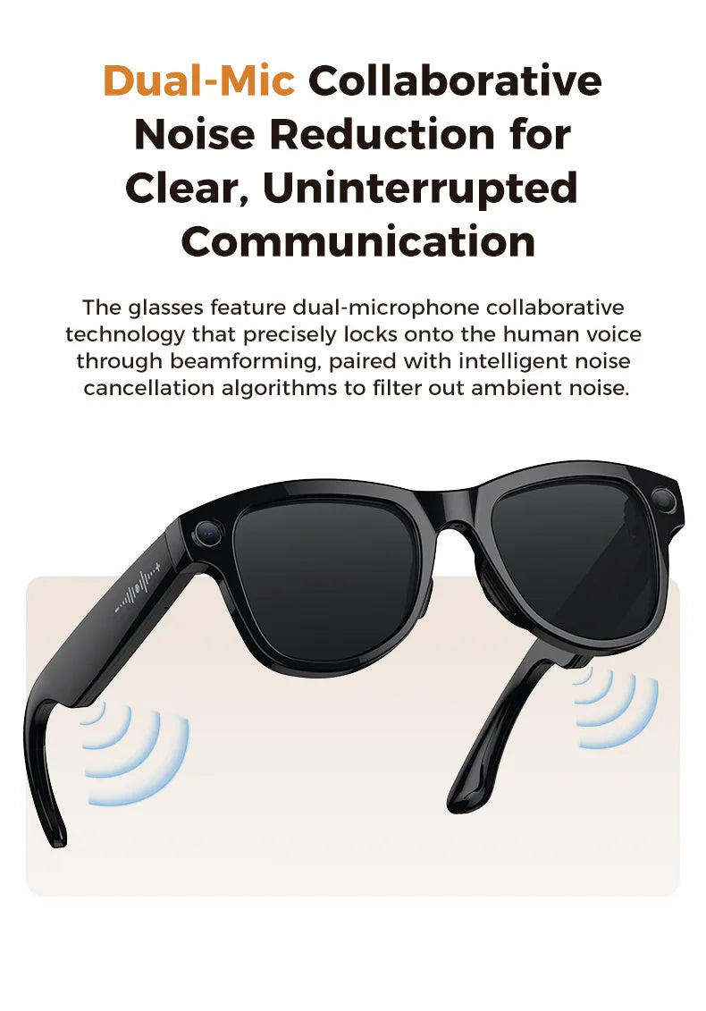 AI Smart Glasses 800W HD Pixel Camera Video Recording Outdoor Sport Sunglasses ChatGpt Translation Voice Call Bluetooth glasses