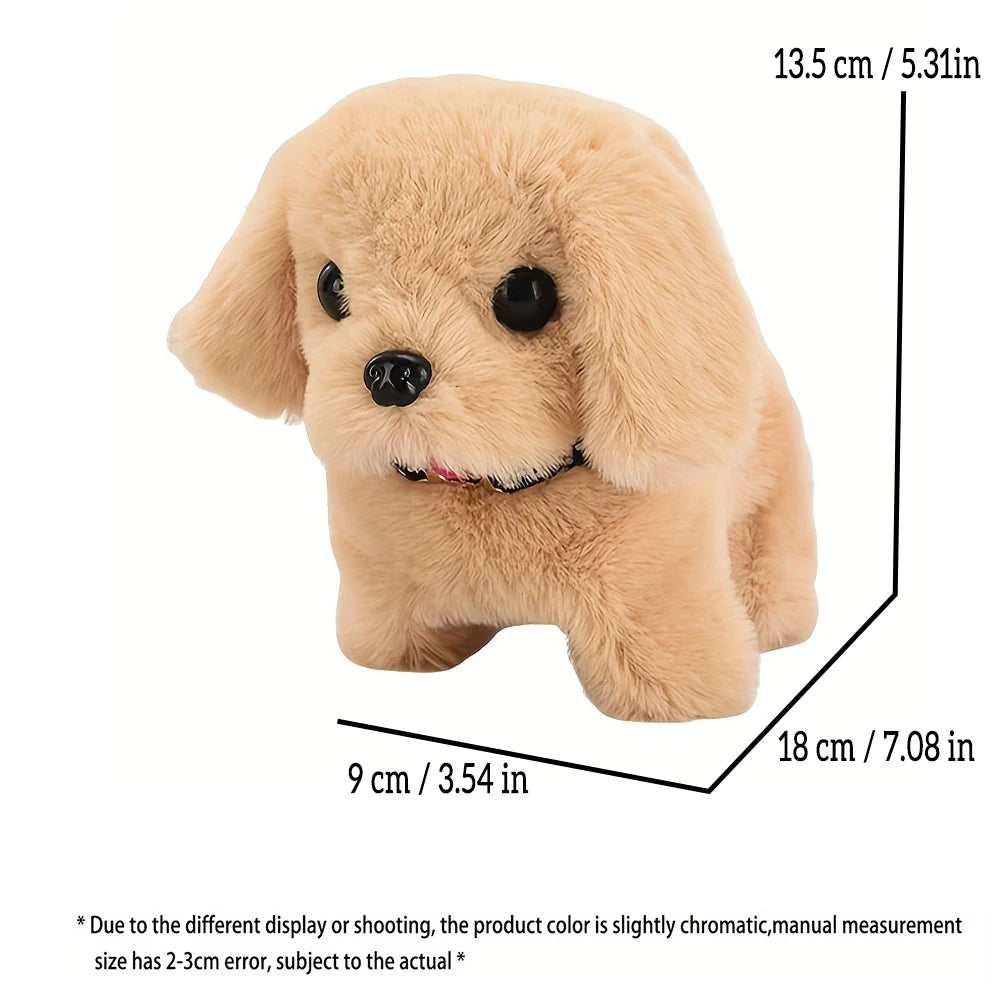 Interactive Walking & Barking Plush Puppy Toy – Battery Operated Pet Companion for Kids