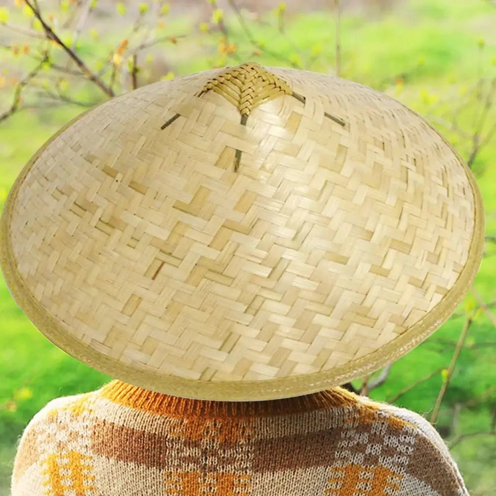 Bamboo Hat Bamboo Woven Hat Dance Props Light Board Bamboo Woven Labor Protection Hat Rainproof Hat Tourist Hat