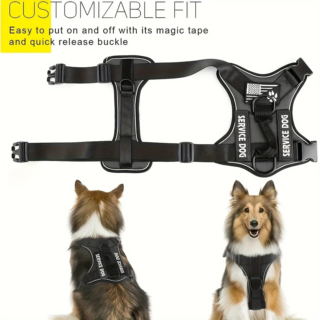 Tactical Dog Harness – Reflective No Pull Heavy Duty Vest