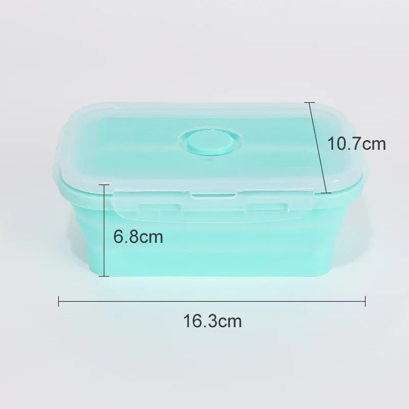 Collapsible Silicone Food Storage Containers – Stackable Lunch Box with Lid