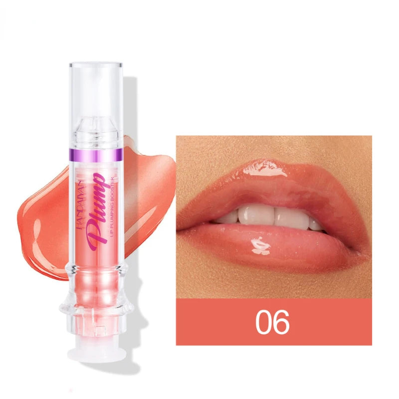 Long-Lasting Lip Plumping Gloss – Moisturising Red & Nude Glitter Lip Oil