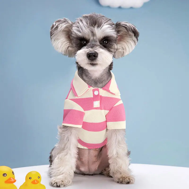 Dog Polo Shirt Summer Pet T-Shirt Casual Clothes for Small Large Dogs & Cats