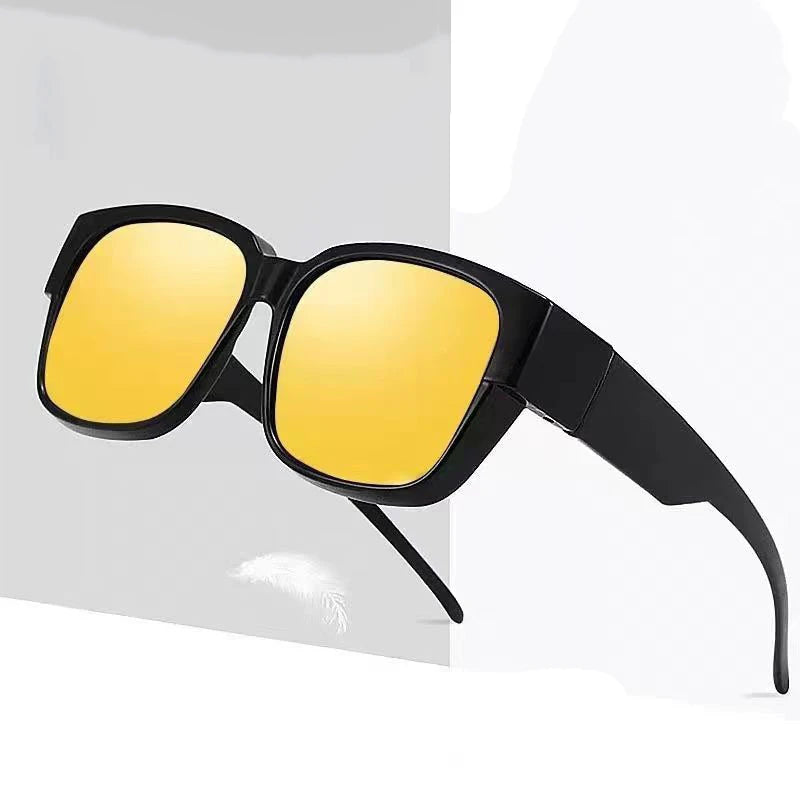 New Fashion Polarized Sunglasses Cover Over Myopia Prescription Glasses Portable Men Women Vintage Fishing Driving Eyewear