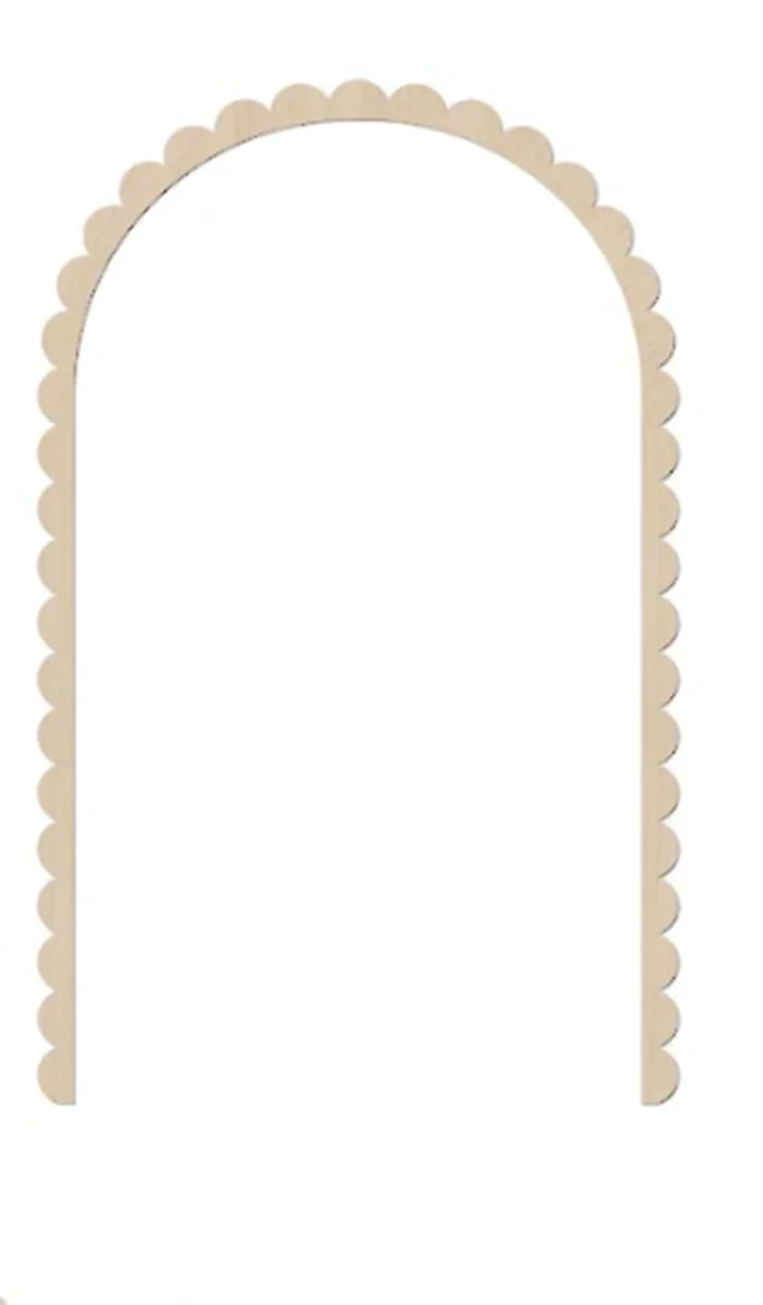 Modern Wooden Wall Arch Decor – Scalloped DIY Wall Panel Accent Rustic & Boho Style