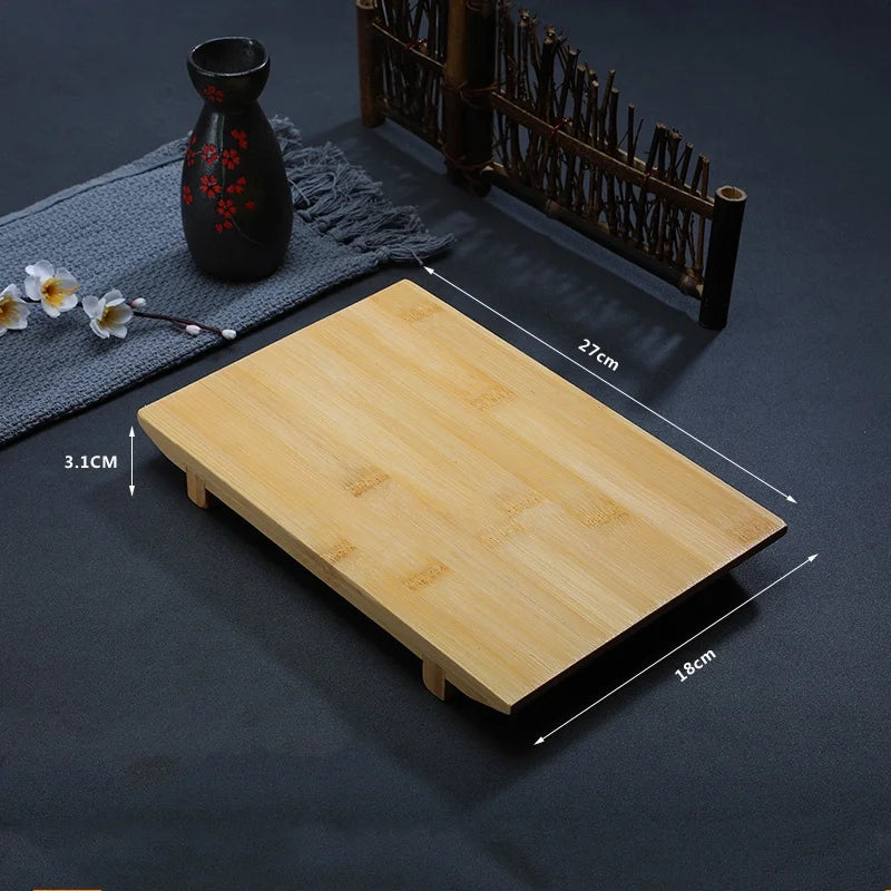 Bamboo Sushi Serving Board – Japanese Sashimi Boat Plate Tray