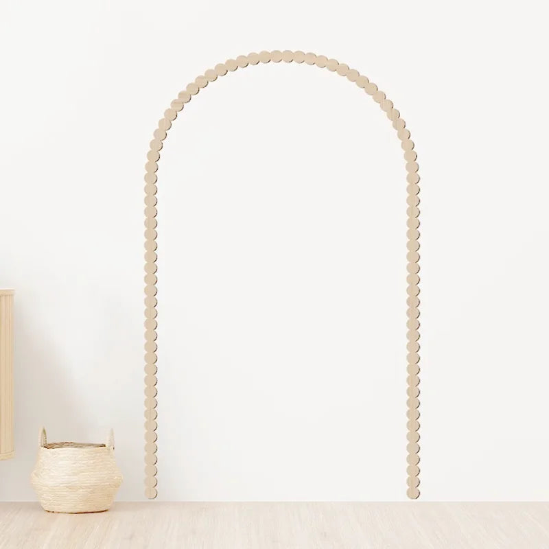 Modern Wooden Wall Arch Decor – Scalloped DIY Wall Panel Accent Rustic & Boho Style