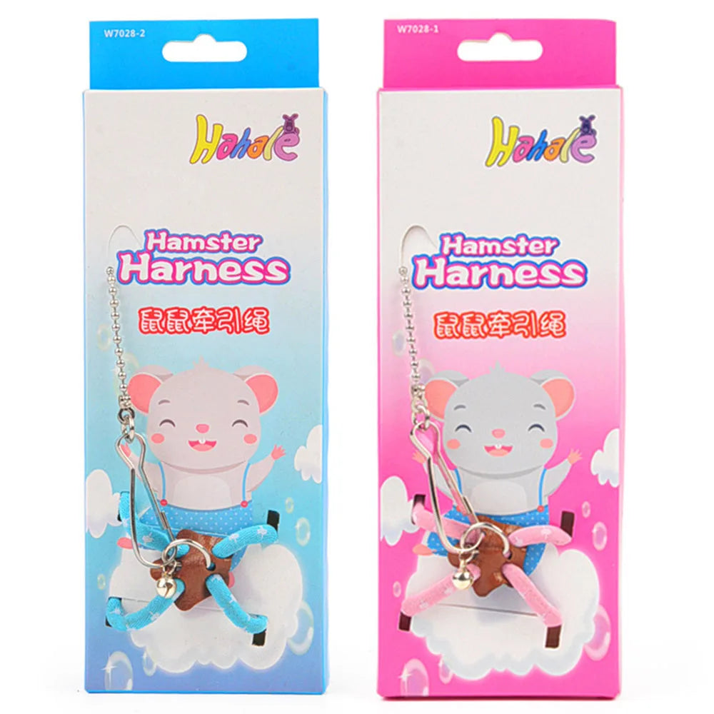 Adjustable Soft Harness & Leash Set for Small Pets – Hamsters, Rats & Ferrets