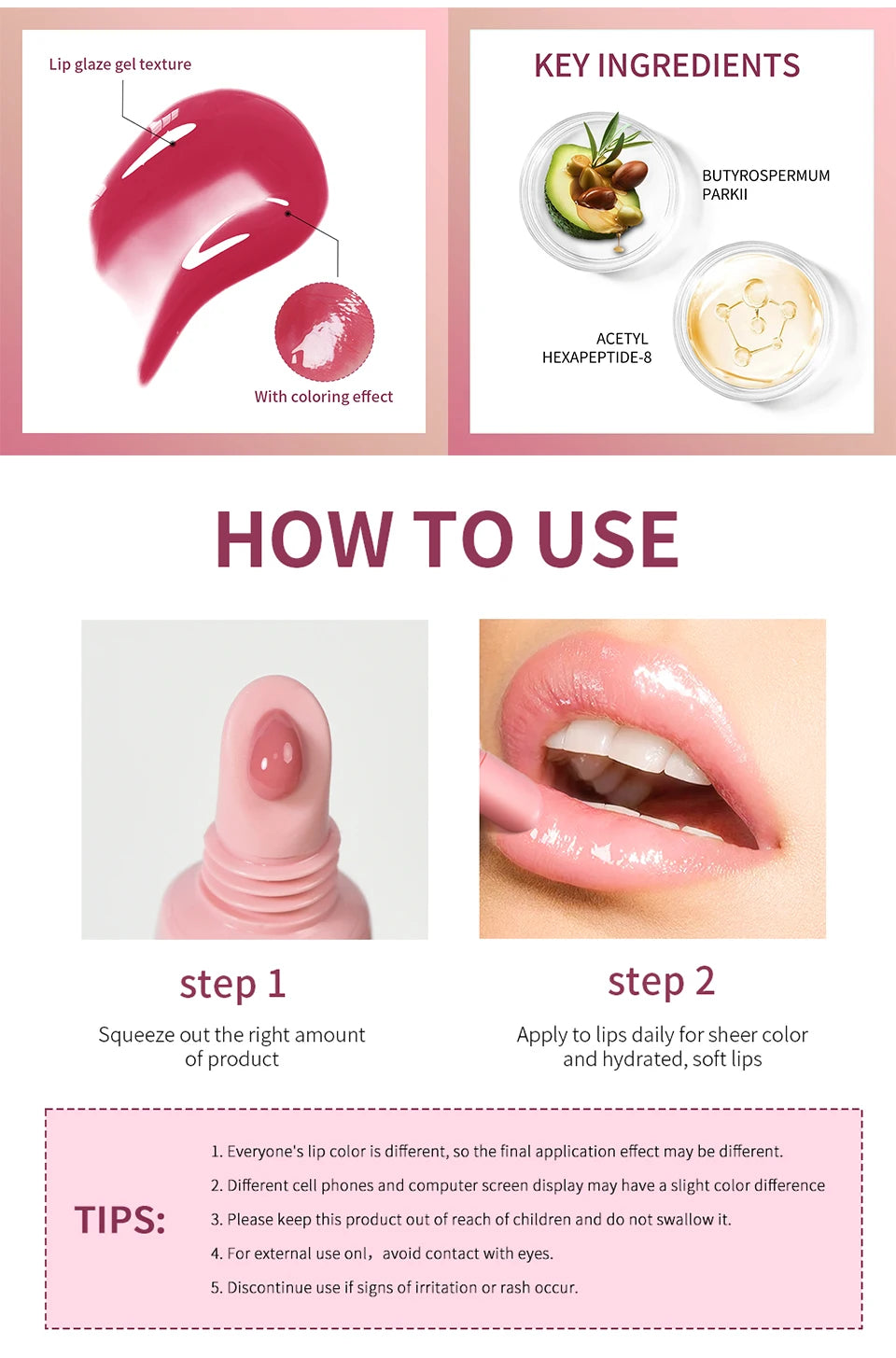 Hydrating 10ml Mirror Lip Glaze – Long-Lasting, Plumping & Nourishing Lip Oil