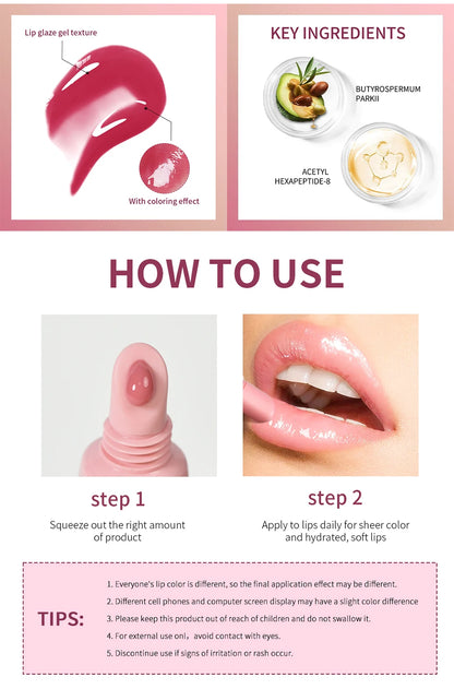 Hydrating 10ml Mirror Lip Glaze – Long-Lasting, Plumping & Nourishing Lip Oil