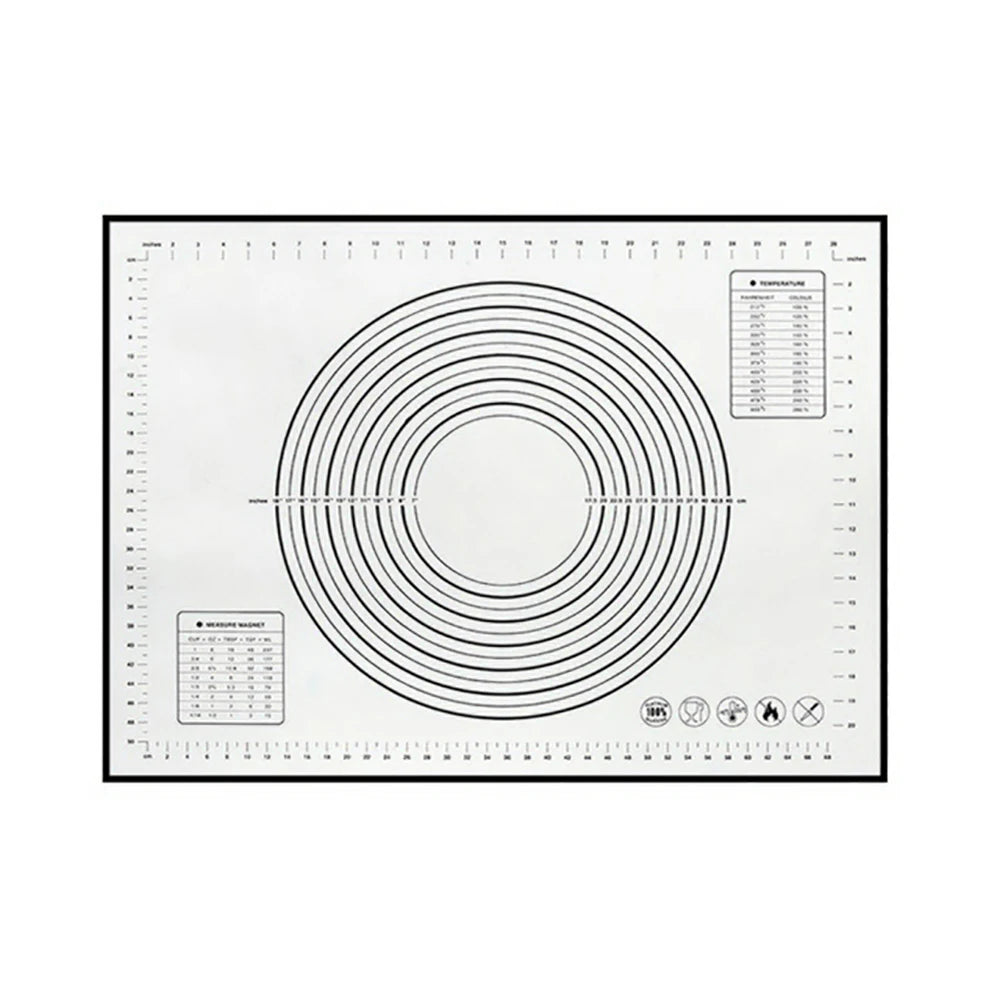 Silicone Kneading Mat – Non Stick Pastry Rolling Pad for Dough & Pizza