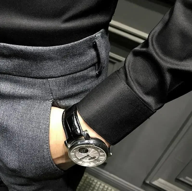 Men’s Long Sleeve Shirt – Elegant & Casual for Office and Everyday