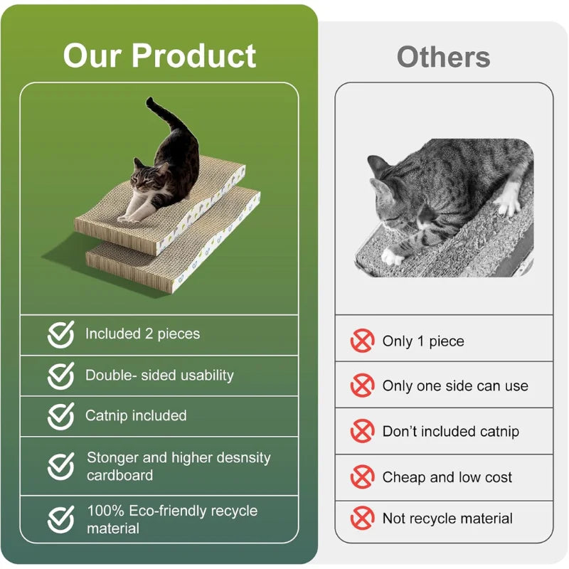 Cat Scratchers Cardboard Cat Scratching Board Durable Grind Claws Corrugated Paper Pets Sofa for Indoor Cats Kittens