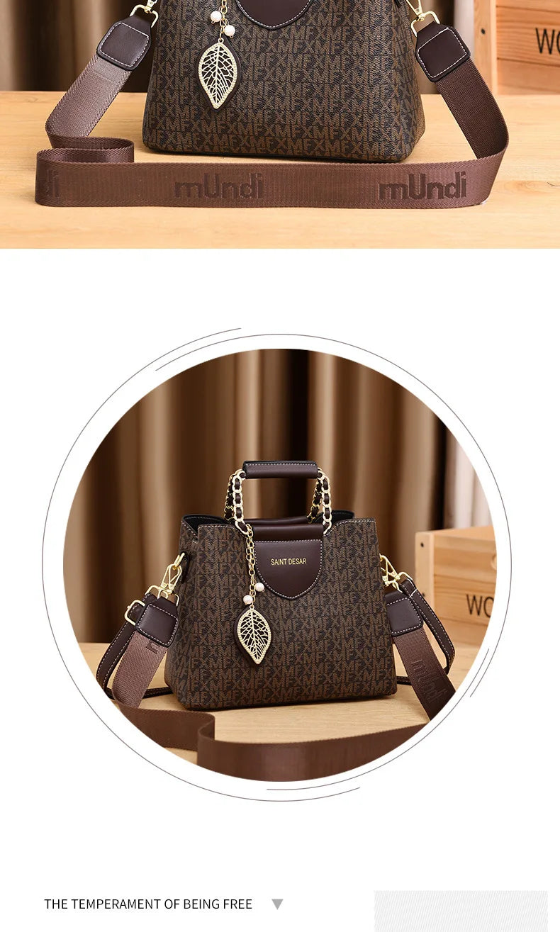 Stylish Women’s PU Shoulder Bag – Soft Messenger Handbag with Zipper & Flap Pocket