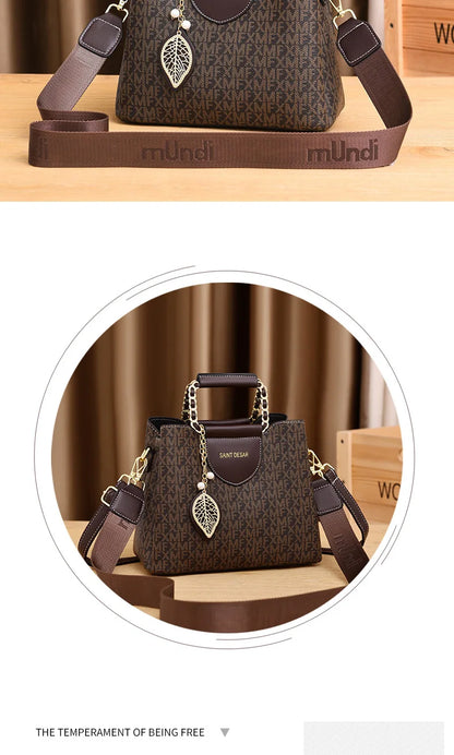 Stylish Women’s PU Shoulder Bag – Soft Messenger Handbag with Zipper & Flap Pocket