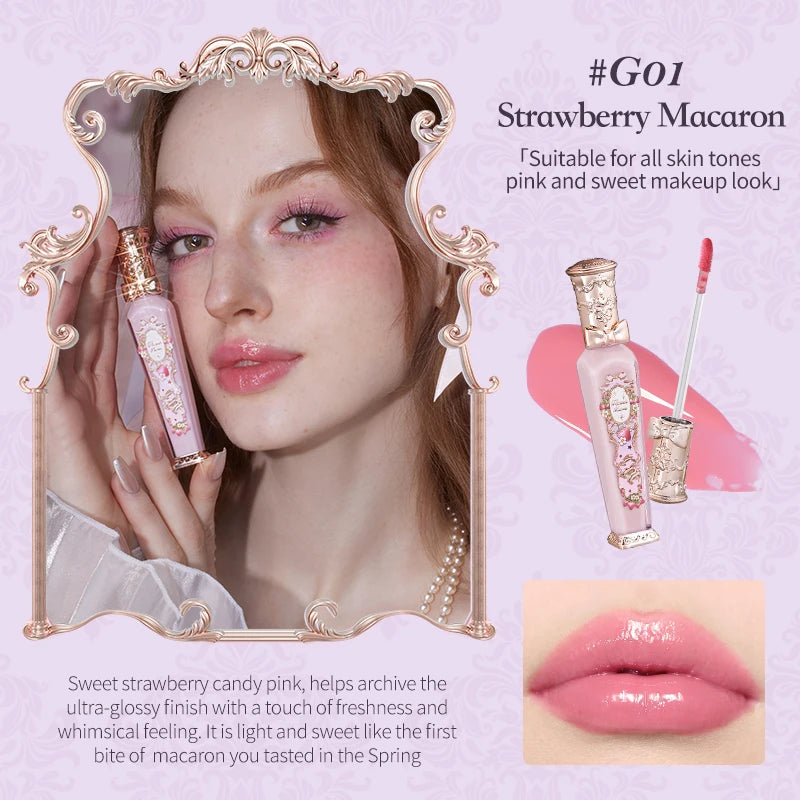 Strawberry Glowy Lip Gloss – Moisturising & Nourishing Full-Size Lip Colour