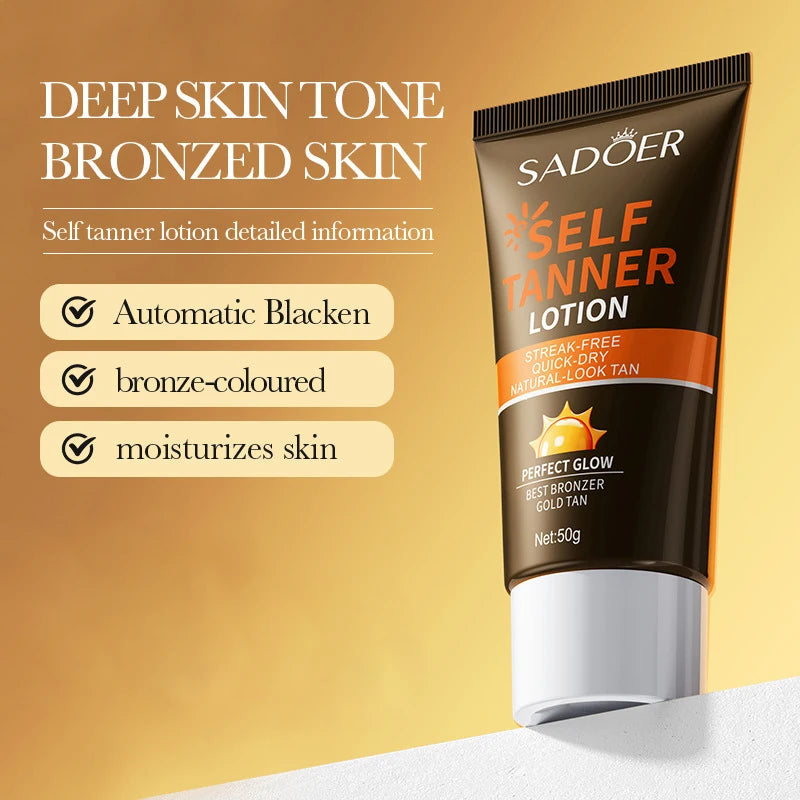 Self-Tanning Lotion for Body & Face – Deep Moisturising Sun Protection Cream