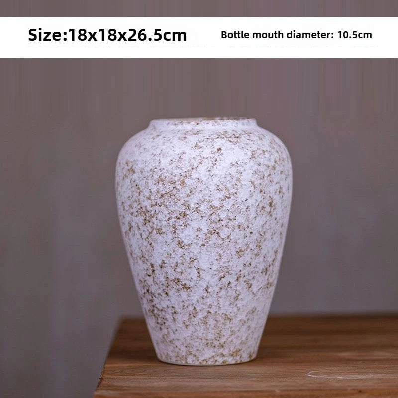 Ceramic Vase Wabi Sabi Style Vintage Vase for Home Decor, Zen Buddhist Decor, Oriental Flower Arrangement Vase for Living Room