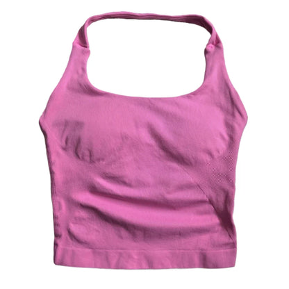 Women’s Strappy Gym Top – Padded Backless Yoga & Workout Tank