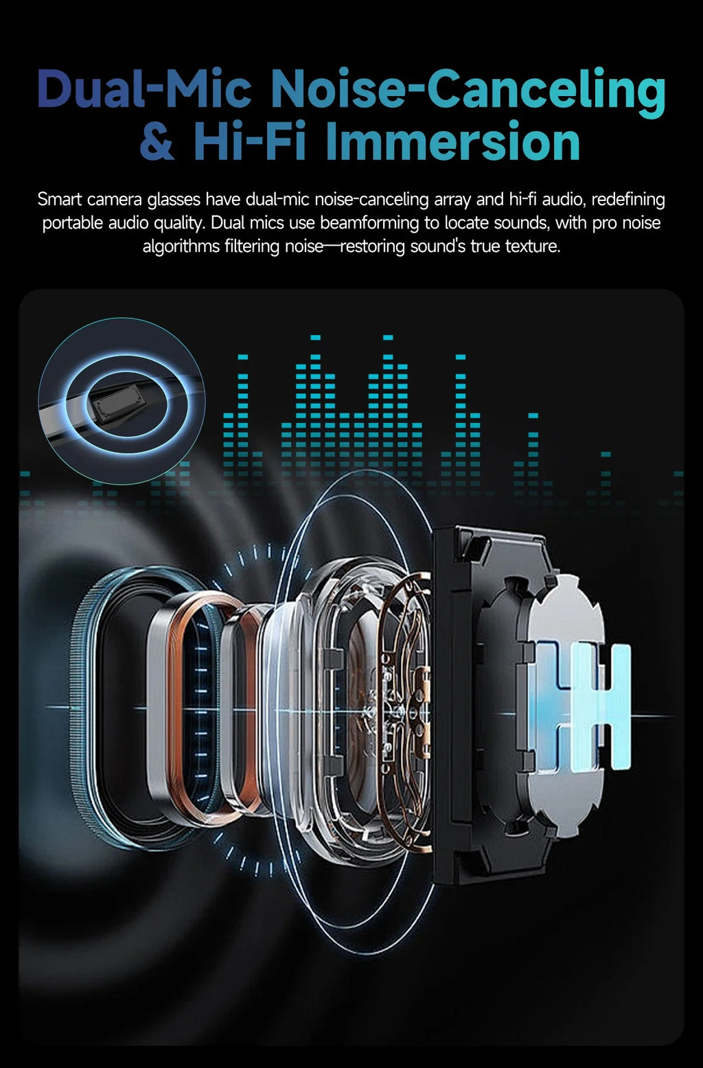 2026 AI Smart Glasses with 8MP Camera Video Recording 100+ Languages Translation Sunglasses Bluetooth Call Music Play Men Women