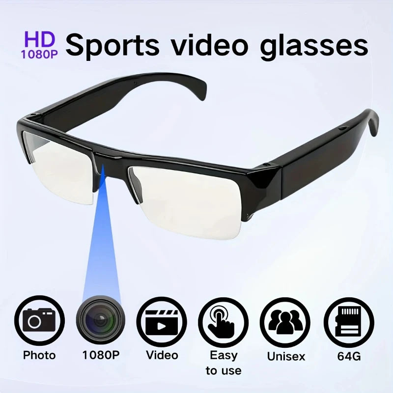 1080P HD Mini Camera Glasses Action Camcorder Outdoor Cycling Sports Security DVR Glasses Camera Sports Video Glasses