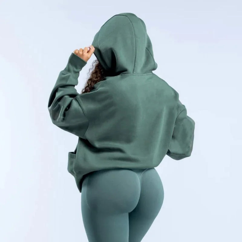 Fashion European and American Harajuku Clothing Letter Printing Pullover Sweatshirt Women Sport Gym Long Sleeve Hoodie Tops