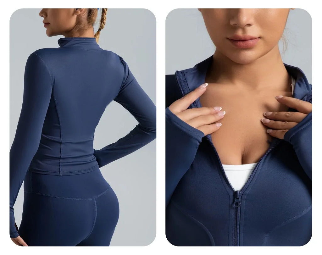 Women’s Breathable Quick-Dry Long Sleeve Yoga & Workout Top for Fitness and Running