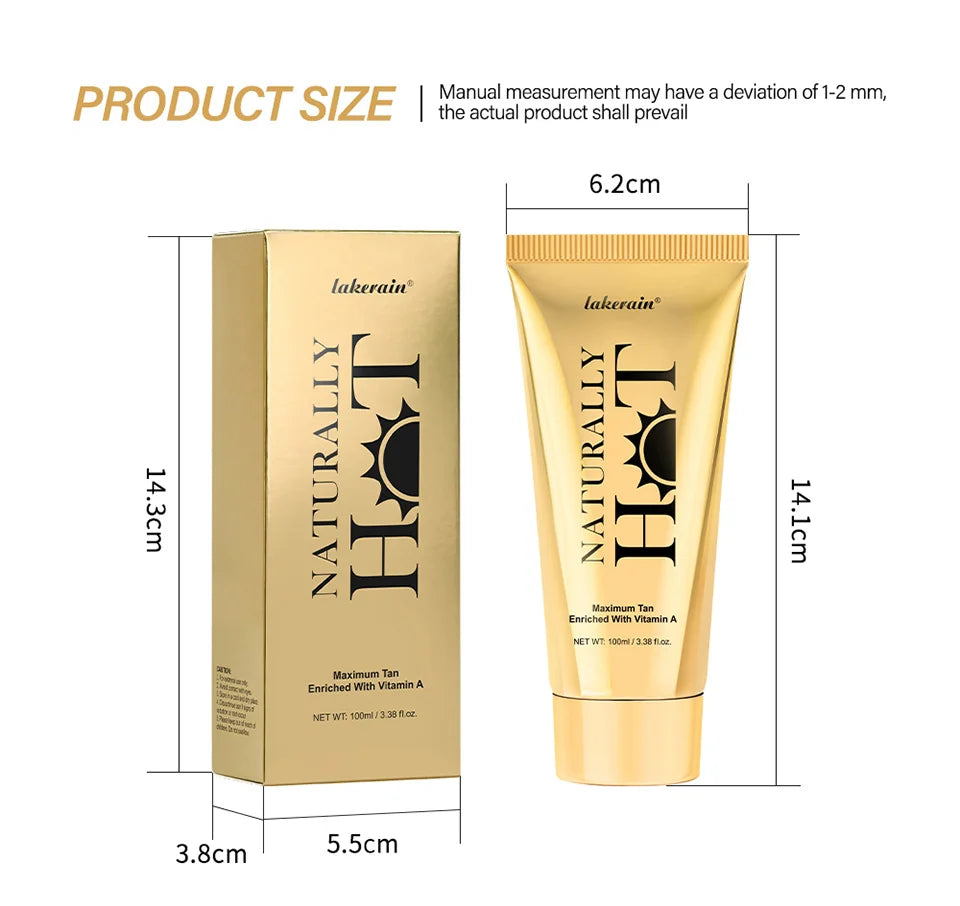 Long-Lasting Tanning Cream for All Skin Types – Smooth Non-Sticky Bronzer