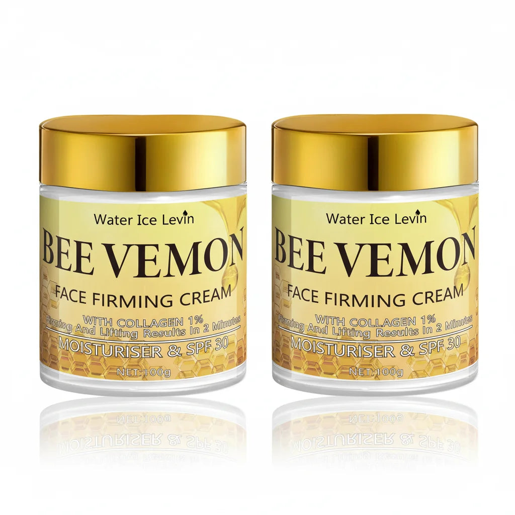 Bee Venom Face Firming Cream. Visible Transformation. With 1% Collagen. Moisturizer & SPF30. Firms Lifts Skin. 100g.