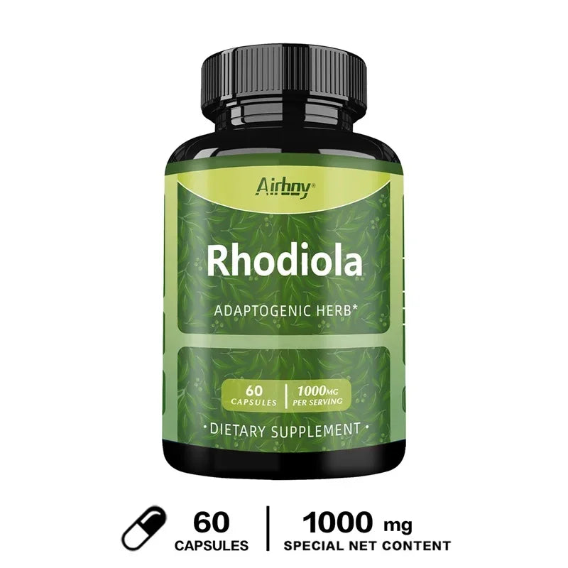 Rhodiola Supplement - Improves Athletic Performance, Endurance, Mood and Motivation, Relieves Anxiety & Improves Mood