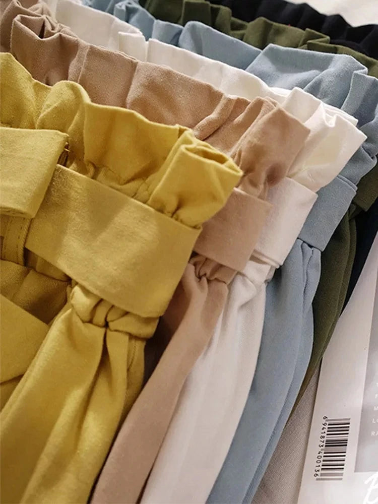 Elegant Women's Midi Skirt – High Waist Knee-Length Pleated Summer & Autumn Skirt