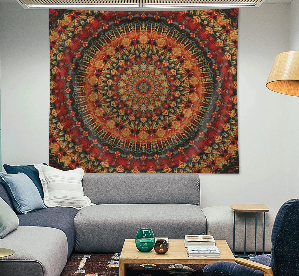 Indian Mandala Wall Tapestry – Boho Psychedelic Wall Hanging Decor