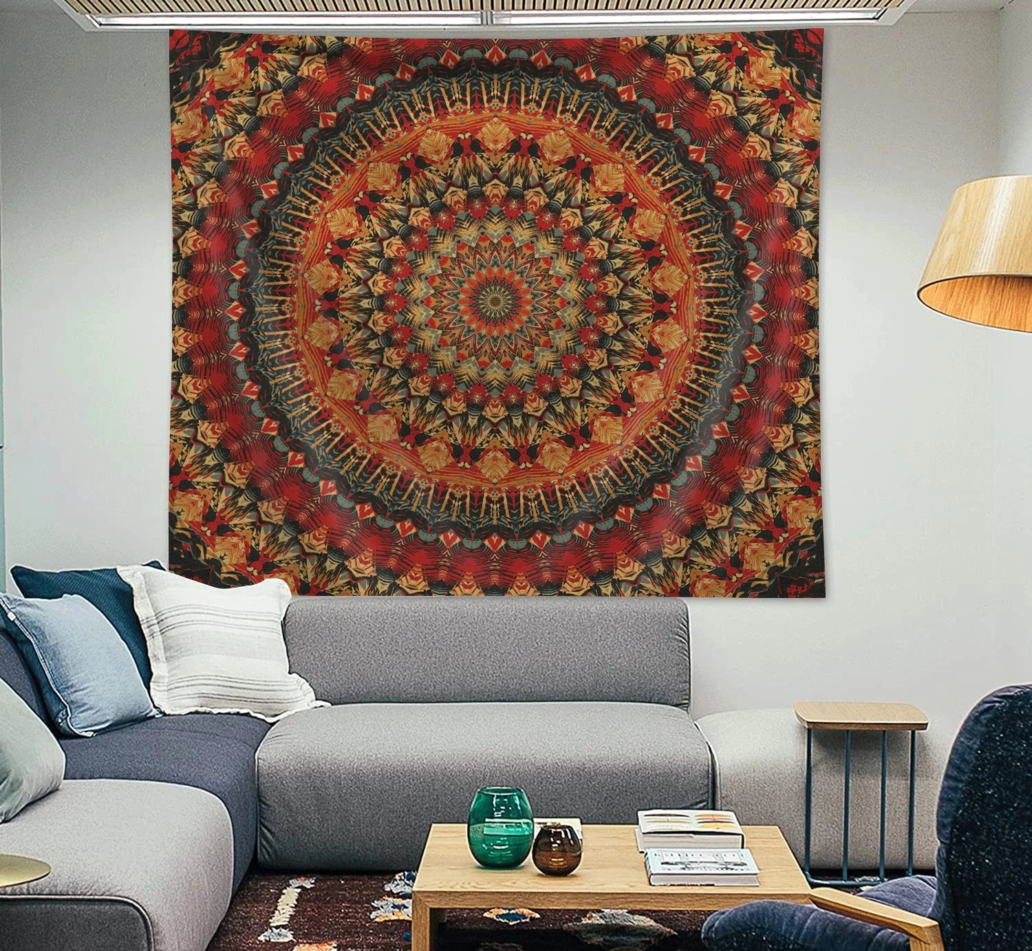 Indian Mandala Wall Tapestry – Boho Psychedelic Wall Hanging Decor