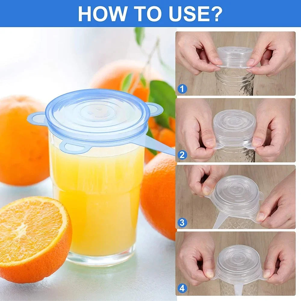 Silicone Can Covers 12 Pack – BPA Free Flexible Food Seal Lids