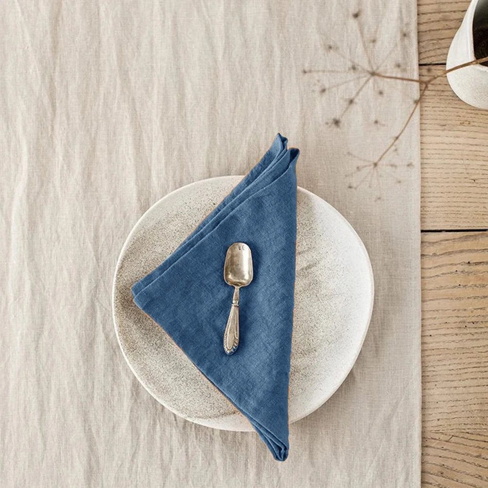 4PCS Linen Napkins – Reusable Soft Fabric Table Cloth Set