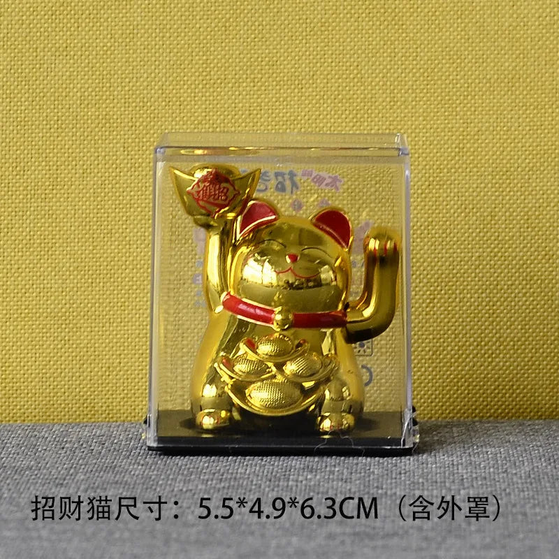 Solar Powered Maneki Neko Lucky Cat – Waving Fortune Cat Decor