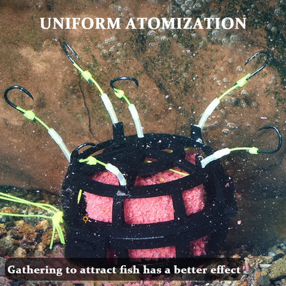 Reverse Bottom Bait Cage Fishing Hook with 6 Sharp Hooks – Carp & Freshwater Feeder