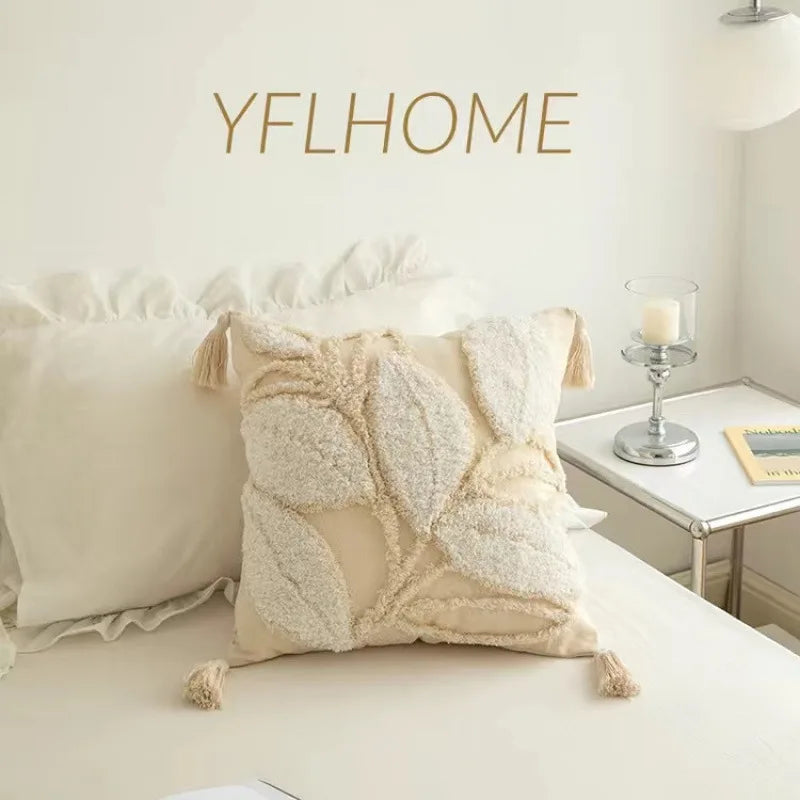 Bohemian Pillow Cushion Cover Geometry Embroidered Tassel EmbroideryLong Pillowcase Living Room Sofa Home Decor Customized