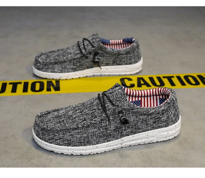 Men’s Casual Slip-On Canvas Shoes – Comfortable Non-Slip Loafers for Walking