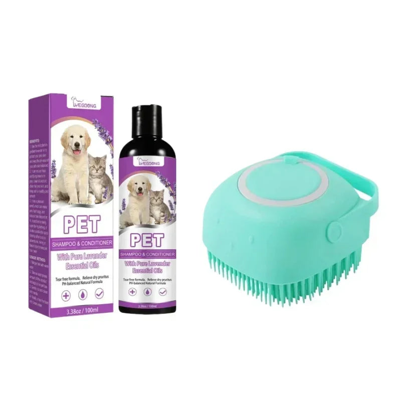 Pet Flea & Tick Shampoo PH Balanced Anti Itch Dog & Cat Shampoo Deep Cleaning