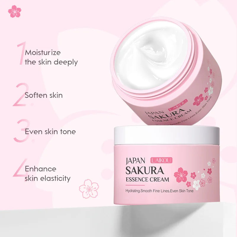 9-Piece Sakura Skincare Set – Facial Cleanser Cream Sunscreen & Masks for Glowing Skin