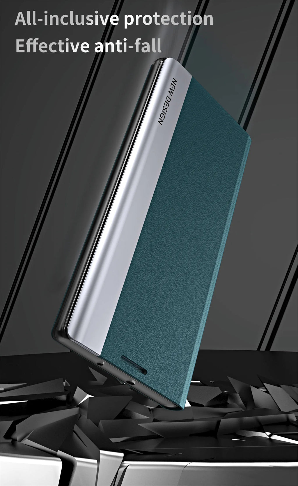 Luxury Shockproof Leather Flip Case for iPhone 17, 16, 15, 14, 13 & 12 Series