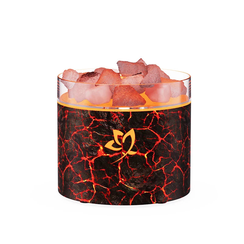 Crystal Salt Stone Aromatherapy Machine Colorful Atmosphere Lamp Atomization Humidification Suitable for Office and Bedroom