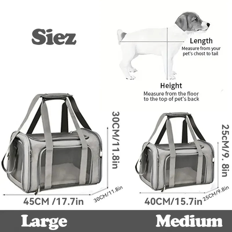 Airline Approved Pet Carrier Backpack Side Ventilated Cat & Dog Travel Bag for Small Pets