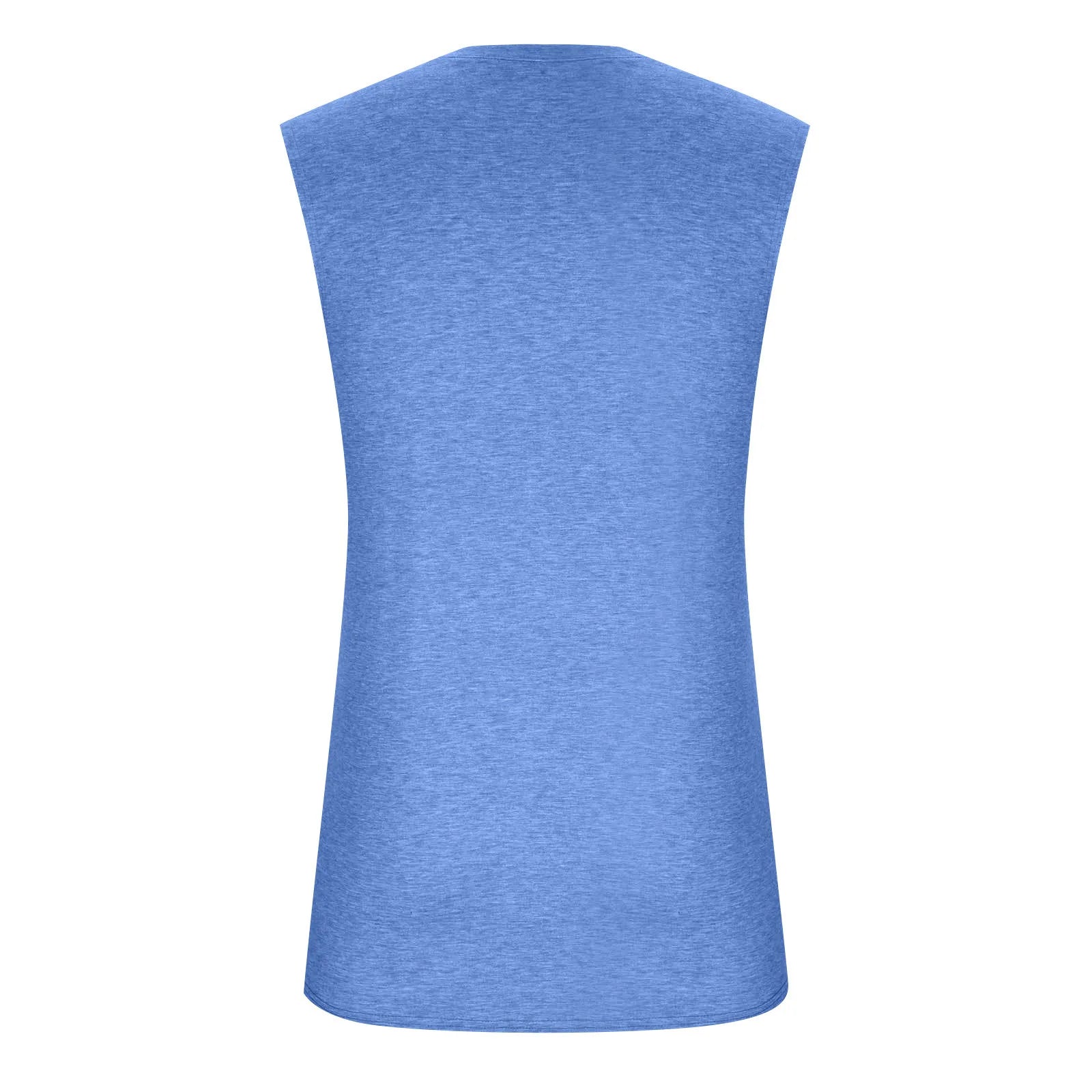 2025 Men'S Muscle Fitness Shirt Sports T-Shirt Gym Training Shirt Summer Casual Vest Tree Print Sleeveless Round Neck