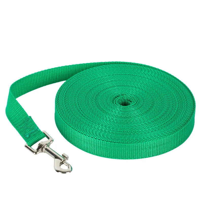 Adjustable Long Dog Training Leash 1.2m–30m Nylon Rope for Outdoor Walking & Recall Control