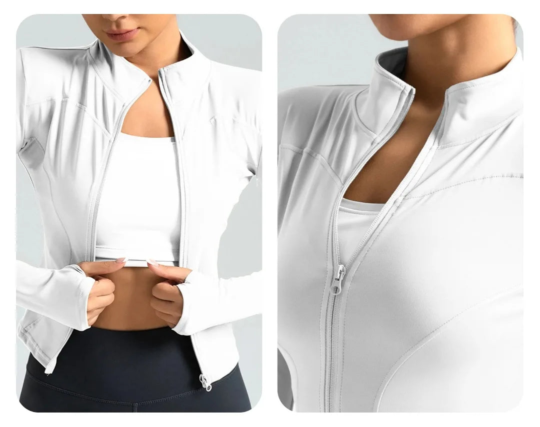 Women’s Breathable Quick-Dry Long Sleeve Yoga & Workout Top for Fitness and Running