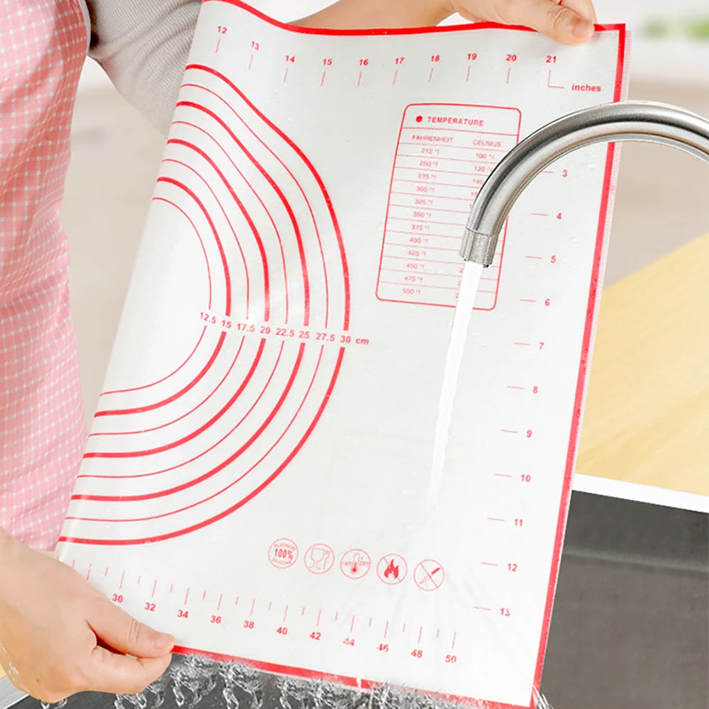 Silicone Kneading Mat – Non Stick Pastry Rolling Pad for Dough & Pizza