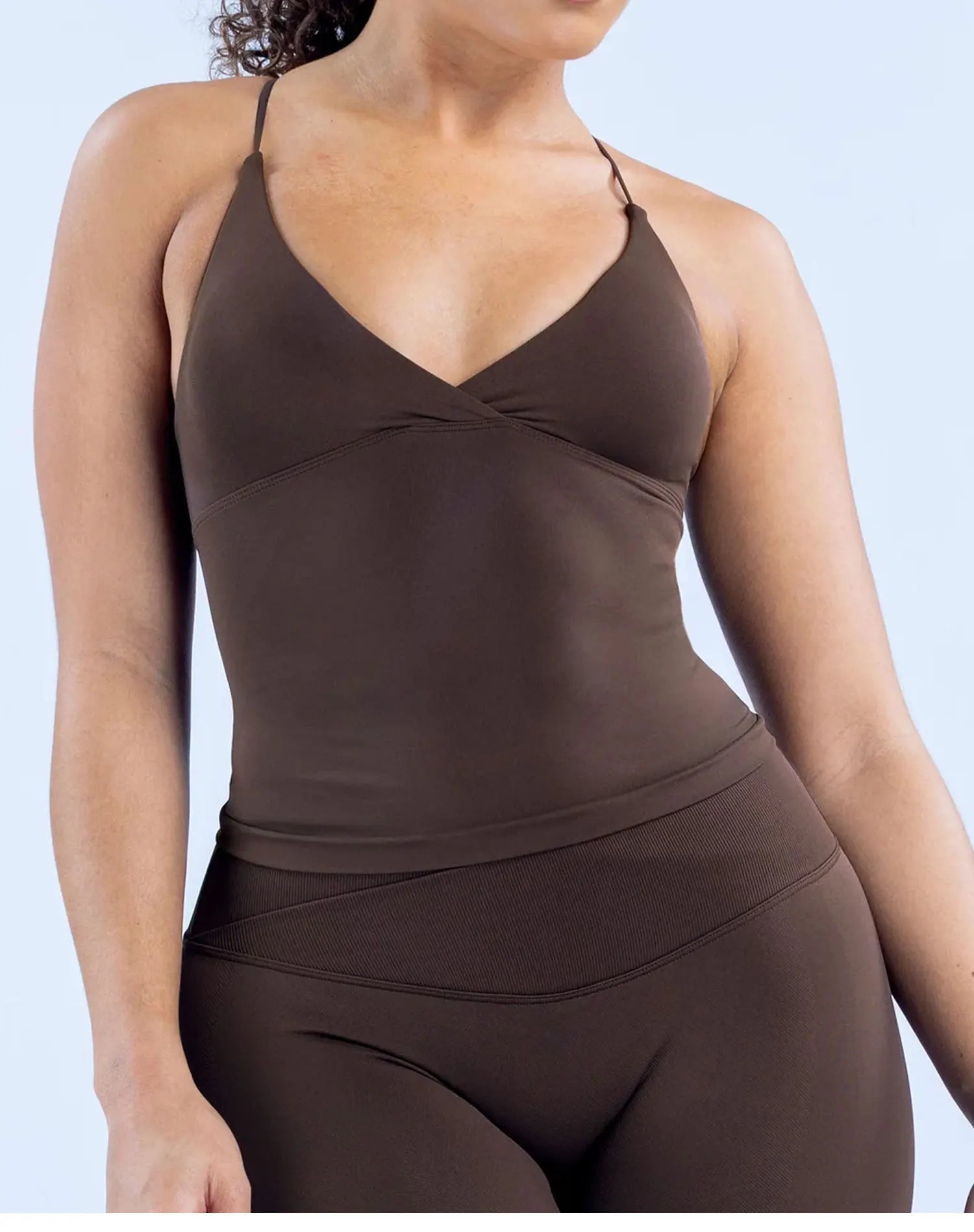 Vision Twist Front Longline Top Backless Sports Tank Top Women Yoga Vest with Removable Cups Fitness Camisole Running Gym Tops